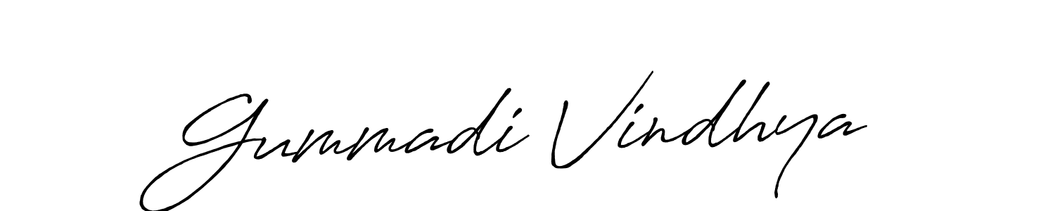 Also You can easily find your signature by using the search form. We will create Gummadi Vindhya name handwritten signature images for you free of cost using Antro_Vectra_Bolder sign style. Gummadi Vindhya signature style 7 images and pictures png