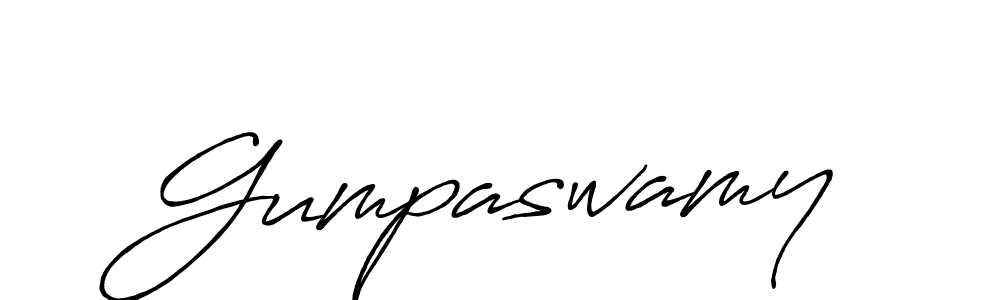 Make a beautiful signature design for name Gumpaswamy. With this signature (Antro_Vectra_Bolder) style, you can create a handwritten signature for free. Gumpaswamy signature style 7 images and pictures png