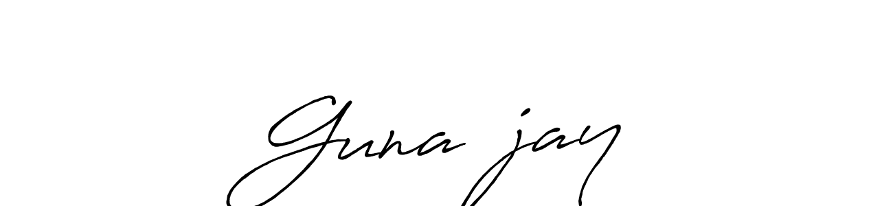 Also we have Guna❤️jay name is the best signature style. Create professional handwritten signature collection using Antro_Vectra_Bolder autograph style. Guna❤️jay signature style 7 images and pictures png