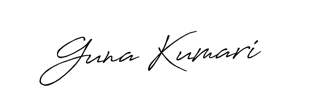 How to make Guna Kumari signature? Antro_Vectra_Bolder is a professional autograph style. Create handwritten signature for Guna Kumari name. Guna Kumari signature style 7 images and pictures png