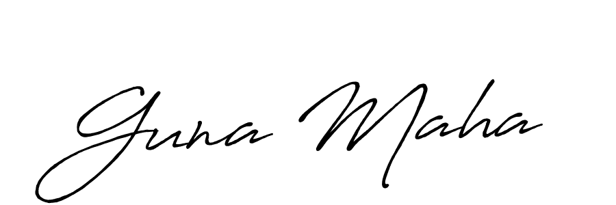 The best way (Antro_Vectra_Bolder) to make a short signature is to pick only two or three words in your name. The name Guna Maha include a total of six letters. For converting this name. Guna Maha signature style 7 images and pictures png