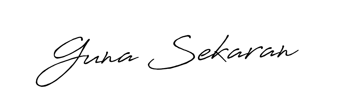 Make a beautiful signature design for name Guna Sekaran. With this signature (Antro_Vectra_Bolder) style, you can create a handwritten signature for free. Guna Sekaran signature style 7 images and pictures png