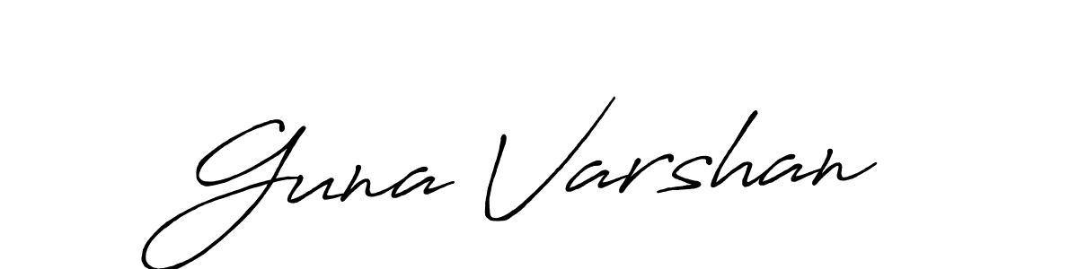 Similarly Antro_Vectra_Bolder is the best handwritten signature design. Signature creator online .You can use it as an online autograph creator for name Guna Varshan. Guna Varshan signature style 7 images and pictures png