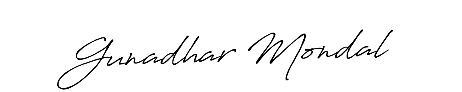 Similarly Antro_Vectra_Bolder is the best handwritten signature design. Signature creator online .You can use it as an online autograph creator for name Gunadhar Mondal. Gunadhar Mondal signature style 7 images and pictures png