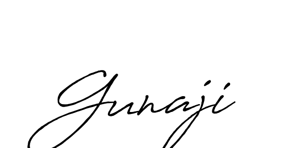 You should practise on your own different ways (Antro_Vectra_Bolder) to write your name (Gunaji) in signature. don't let someone else do it for you. Gunaji signature style 7 images and pictures png