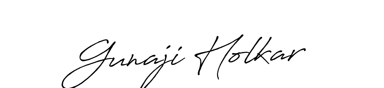 Gunaji Holkar stylish signature style. Best Handwritten Sign (Antro_Vectra_Bolder) for my name. Handwritten Signature Collection Ideas for my name Gunaji Holkar. Gunaji Holkar signature style 7 images and pictures png