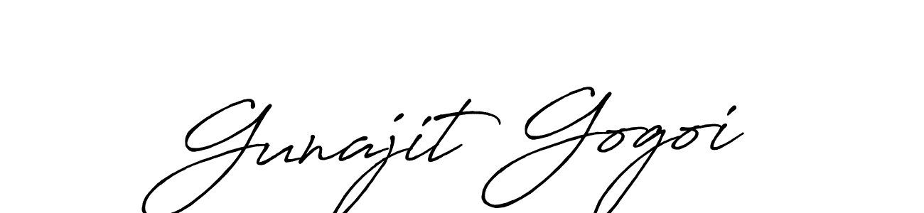 Create a beautiful signature design for name Gunajit Gogoi. With this signature (Antro_Vectra_Bolder) fonts, you can make a handwritten signature for free. Gunajit Gogoi signature style 7 images and pictures png