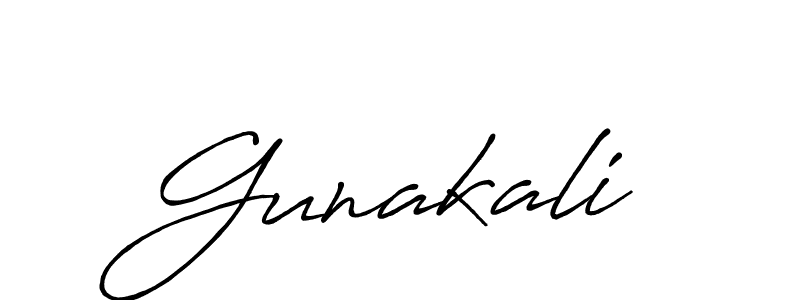 Gunakali stylish signature style. Best Handwritten Sign (Antro_Vectra_Bolder) for my name. Handwritten Signature Collection Ideas for my name Gunakali. Gunakali signature style 7 images and pictures png