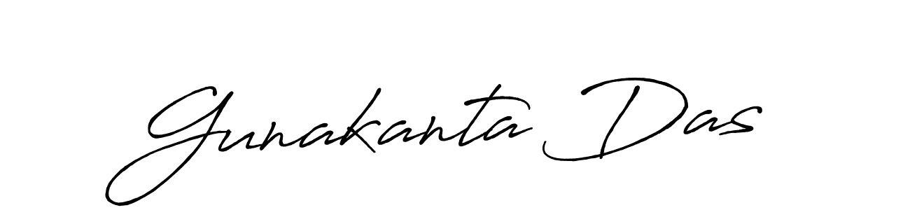 How to make Gunakanta Das name signature. Use Antro_Vectra_Bolder style for creating short signs online. This is the latest handwritten sign. Gunakanta Das signature style 7 images and pictures png