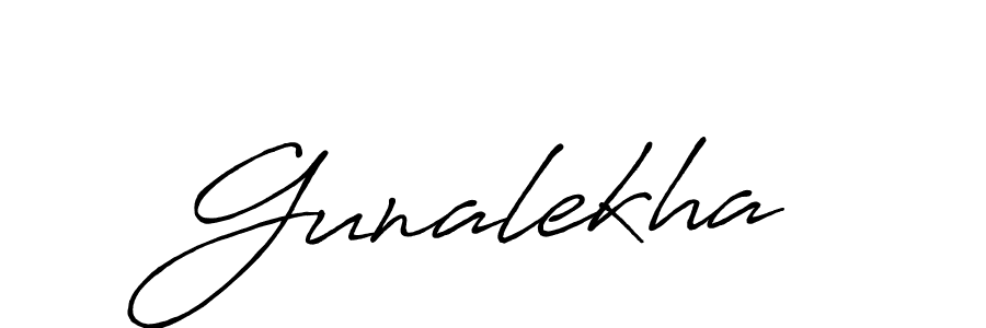 Design your own signature with our free online signature maker. With this signature software, you can create a handwritten (Antro_Vectra_Bolder) signature for name Gunalekha. Gunalekha signature style 7 images and pictures png