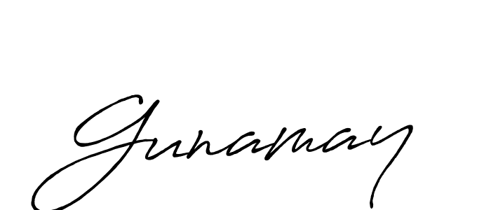Create a beautiful signature design for name Gunamay. With this signature (Antro_Vectra_Bolder) fonts, you can make a handwritten signature for free. Gunamay signature style 7 images and pictures png