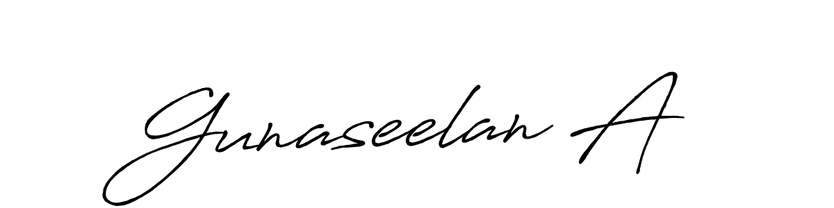 You should practise on your own different ways (Antro_Vectra_Bolder) to write your name (Gunaseelan A) in signature. don't let someone else do it for you. Gunaseelan A signature style 7 images and pictures png