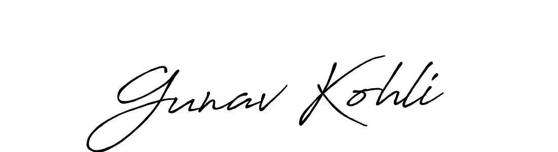 Best and Professional Signature Style for Gunav Kohli. Antro_Vectra_Bolder Best Signature Style Collection. Gunav Kohli signature style 7 images and pictures png