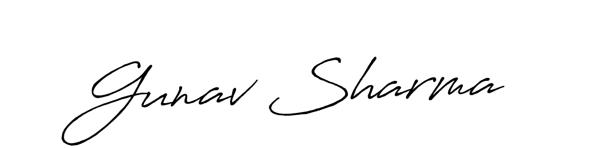 Similarly Antro_Vectra_Bolder is the best handwritten signature design. Signature creator online .You can use it as an online autograph creator for name Gunav Sharma. Gunav Sharma signature style 7 images and pictures png