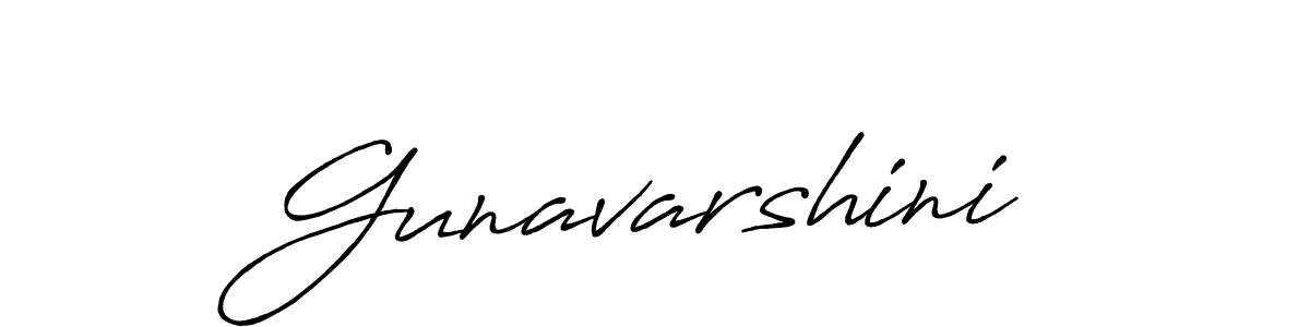 Make a beautiful signature design for name Gunavarshini. With this signature (Antro_Vectra_Bolder) style, you can create a handwritten signature for free. Gunavarshini signature style 7 images and pictures png