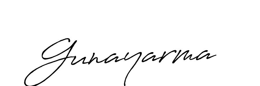 Make a beautiful signature design for name Gunayarma. With this signature (Antro_Vectra_Bolder) style, you can create a handwritten signature for free. Gunayarma signature style 7 images and pictures png