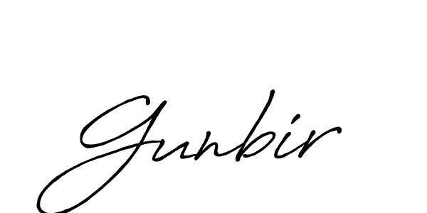 Design your own signature with our free online signature maker. With this signature software, you can create a handwritten (Antro_Vectra_Bolder) signature for name Gunbir. Gunbir signature style 7 images and pictures png