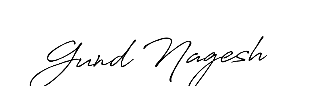 Gund Nagesh stylish signature style. Best Handwritten Sign (Antro_Vectra_Bolder) for my name. Handwritten Signature Collection Ideas for my name Gund Nagesh. Gund Nagesh signature style 7 images and pictures png