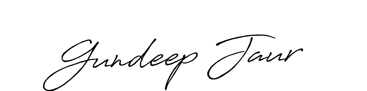 Create a beautiful signature design for name Gundeep Jaur. With this signature (Antro_Vectra_Bolder) fonts, you can make a handwritten signature for free. Gundeep Jaur signature style 7 images and pictures png