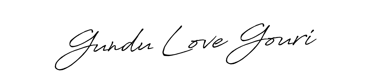 Antro_Vectra_Bolder is a professional signature style that is perfect for those who want to add a touch of class to their signature. It is also a great choice for those who want to make their signature more unique. Get Gundu Love Gouri name to fancy signature for free. Gundu Love Gouri signature style 7 images and pictures png