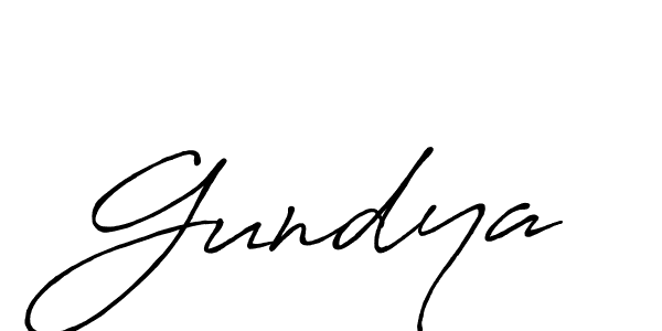 How to make Gundya signature? Antro_Vectra_Bolder is a professional autograph style. Create handwritten signature for Gundya name. Gundya signature style 7 images and pictures png