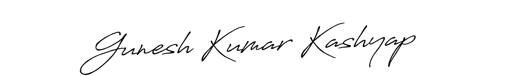Also we have Gunesh Kumar Kashyap name is the best signature style. Create professional handwritten signature collection using Antro_Vectra_Bolder autograph style. Gunesh Kumar Kashyap signature style 7 images and pictures png