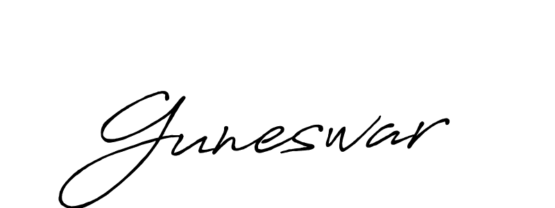 How to make Guneswar name signature. Use Antro_Vectra_Bolder style for creating short signs online. This is the latest handwritten sign. Guneswar signature style 7 images and pictures png