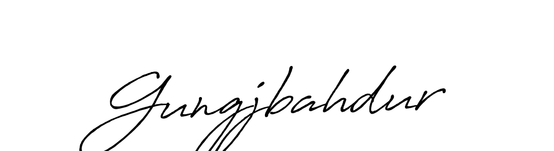 if you are searching for the best signature style for your name Gungjbahdur. so please give up your signature search. here we have designed multiple signature styles  using Antro_Vectra_Bolder. Gungjbahdur signature style 7 images and pictures png