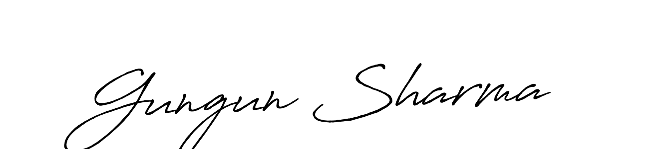 How to Draw Gungun Sharma signature style? Antro_Vectra_Bolder is a latest design signature styles for name Gungun Sharma. Gungun Sharma signature style 7 images and pictures png