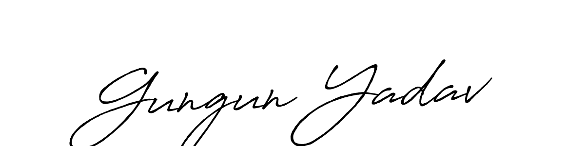 Make a short Gungun Yadav signature style. Manage your documents anywhere anytime using Antro_Vectra_Bolder. Create and add eSignatures, submit forms, share and send files easily. Gungun Yadav signature style 7 images and pictures png