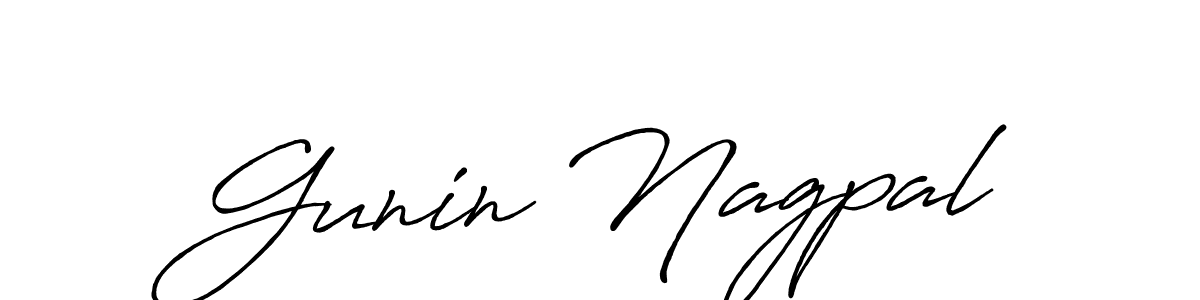 Gunin Nagpal stylish signature style. Best Handwritten Sign (Antro_Vectra_Bolder) for my name. Handwritten Signature Collection Ideas for my name Gunin Nagpal. Gunin Nagpal signature style 7 images and pictures png