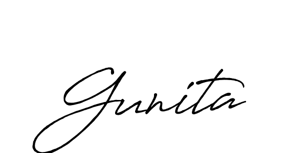 You should practise on your own different ways (Antro_Vectra_Bolder) to write your name (Gunita) in signature. don't let someone else do it for you. Gunita signature style 7 images and pictures png