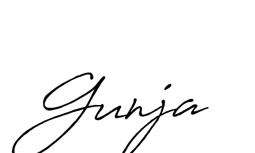 Design your own signature with our free online signature maker. With this signature software, you can create a handwritten (Antro_Vectra_Bolder) signature for name Gunja. Gunja signature style 7 images and pictures png