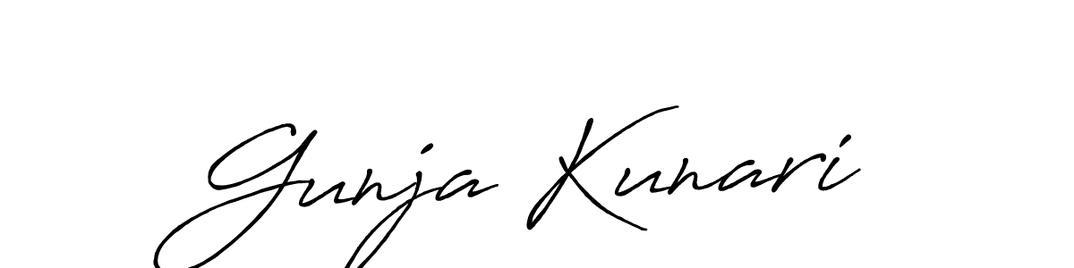 Similarly Antro_Vectra_Bolder is the best handwritten signature design. Signature creator online .You can use it as an online autograph creator for name Gunja Kunari. Gunja Kunari signature style 7 images and pictures png