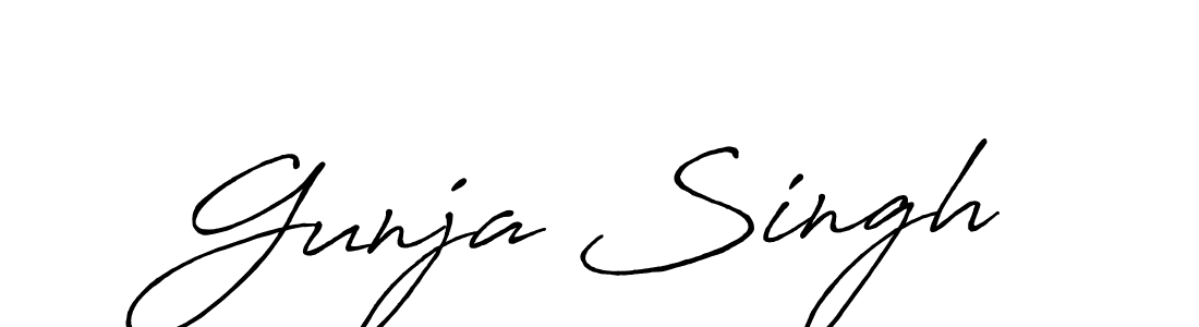 Design your own signature with our free online signature maker. With this signature software, you can create a handwritten (Antro_Vectra_Bolder) signature for name Gunja Singh. Gunja Singh signature style 7 images and pictures png