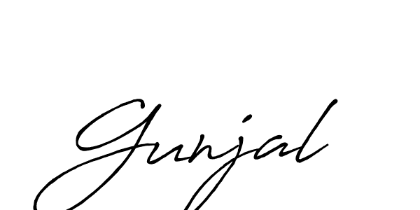 Design your own signature with our free online signature maker. With this signature software, you can create a handwritten (Antro_Vectra_Bolder) signature for name Gunjal. Gunjal signature style 7 images and pictures png