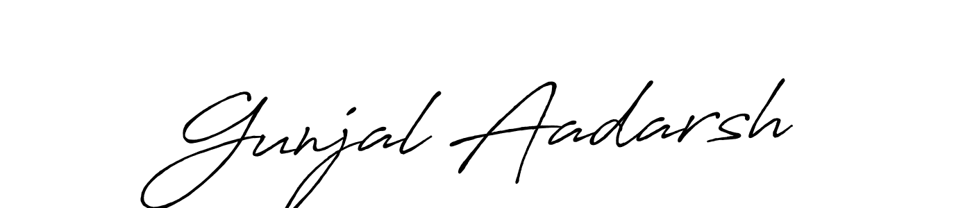 Antro_Vectra_Bolder is a professional signature style that is perfect for those who want to add a touch of class to their signature. It is also a great choice for those who want to make their signature more unique. Get Gunjal Aadarsh name to fancy signature for free. Gunjal Aadarsh signature style 7 images and pictures png