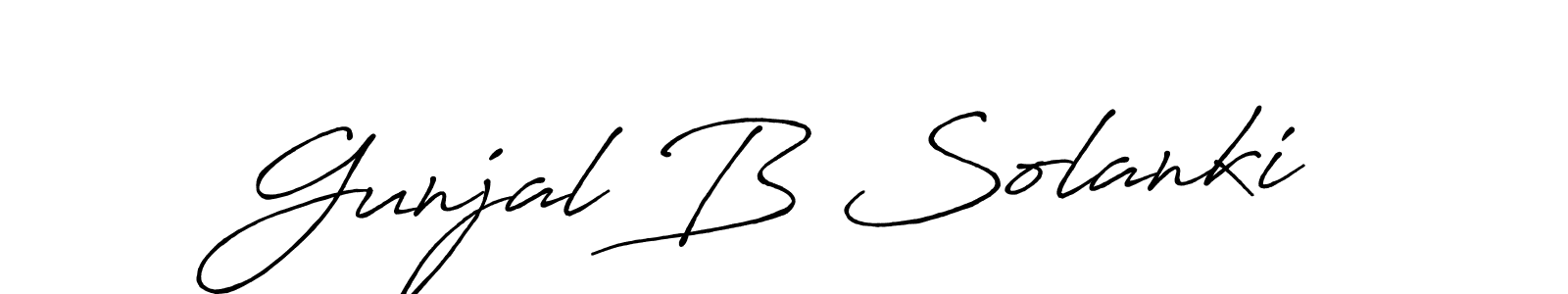 Design your own signature with our free online signature maker. With this signature software, you can create a handwritten (Antro_Vectra_Bolder) signature for name Gunjal B Solanki. Gunjal B Solanki signature style 7 images and pictures png