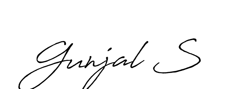 Use a signature maker to create a handwritten signature online. With this signature software, you can design (Antro_Vectra_Bolder) your own signature for name Gunjal S. Gunjal S signature style 7 images and pictures png