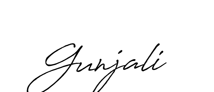 Once you've used our free online signature maker to create your best signature Antro_Vectra_Bolder style, it's time to enjoy all of the benefits that Gunjali name signing documents. Gunjali signature style 7 images and pictures png