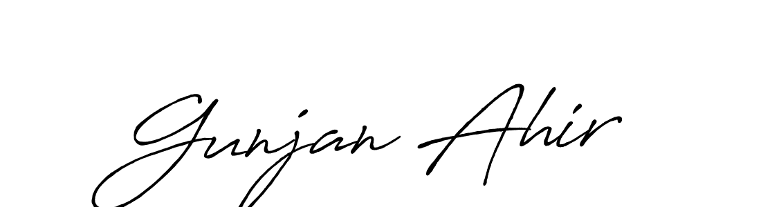 Make a beautiful signature design for name Gunjan Ahir. Use this online signature maker to create a handwritten signature for free. Gunjan Ahir signature style 7 images and pictures png