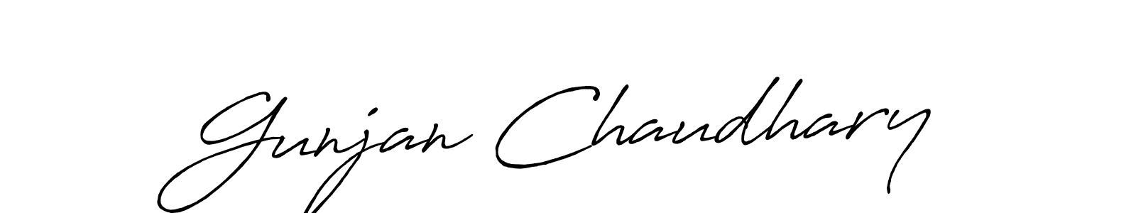 Design your own signature with our free online signature maker. With this signature software, you can create a handwritten (Antro_Vectra_Bolder) signature for name Gunjan Chaudhary. Gunjan Chaudhary signature style 7 images and pictures png