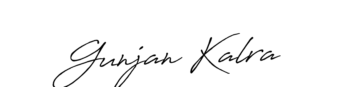Create a beautiful signature design for name Gunjan Kalra. With this signature (Antro_Vectra_Bolder) fonts, you can make a handwritten signature for free. Gunjan Kalra signature style 7 images and pictures png