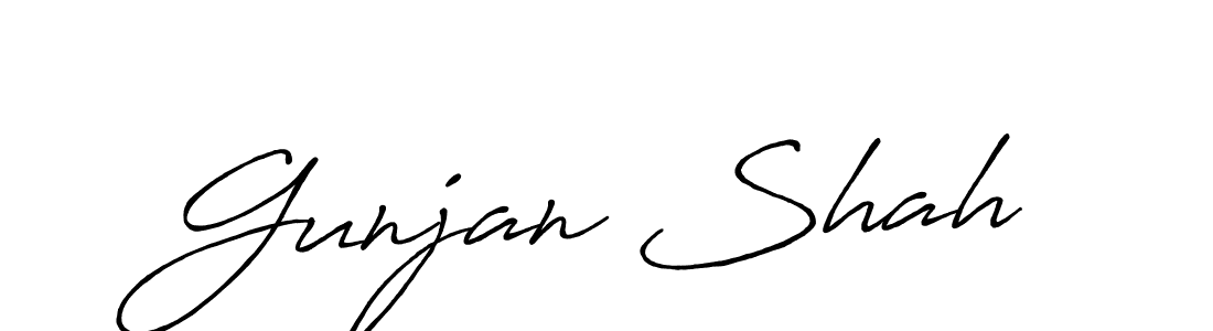 Antro_Vectra_Bolder is a professional signature style that is perfect for those who want to add a touch of class to their signature. It is also a great choice for those who want to make their signature more unique. Get Gunjan Shah name to fancy signature for free. Gunjan Shah signature style 7 images and pictures png