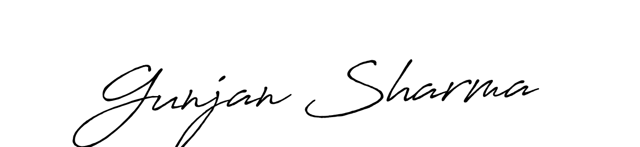 How to make Gunjan Sharma signature? Antro_Vectra_Bolder is a professional autograph style. Create handwritten signature for Gunjan Sharma name. Gunjan Sharma signature style 7 images and pictures png