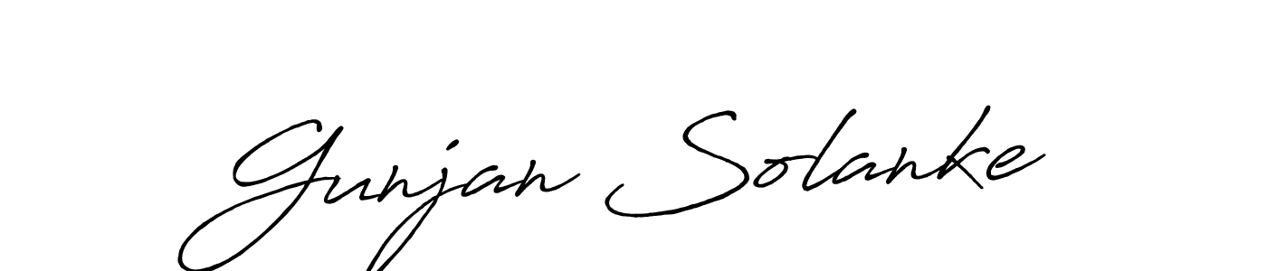 Antro_Vectra_Bolder is a professional signature style that is perfect for those who want to add a touch of class to their signature. It is also a great choice for those who want to make their signature more unique. Get Gunjan Solanke name to fancy signature for free. Gunjan Solanke signature style 7 images and pictures png