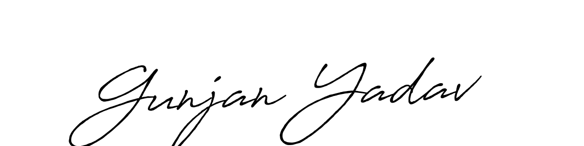 How to make Gunjan Yadav signature? Antro_Vectra_Bolder is a professional autograph style. Create handwritten signature for Gunjan Yadav name. Gunjan Yadav signature style 7 images and pictures png