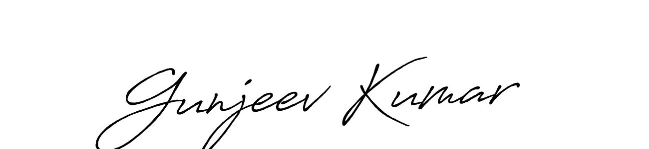 Also we have Gunjeev Kumar name is the best signature style. Create professional handwritten signature collection using Antro_Vectra_Bolder autograph style. Gunjeev Kumar signature style 7 images and pictures png