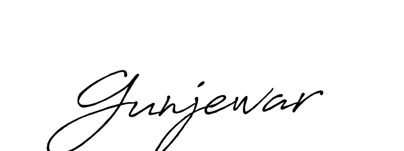 Make a beautiful signature design for name Gunjewar. With this signature (Antro_Vectra_Bolder) style, you can create a handwritten signature for free. Gunjewar signature style 7 images and pictures png