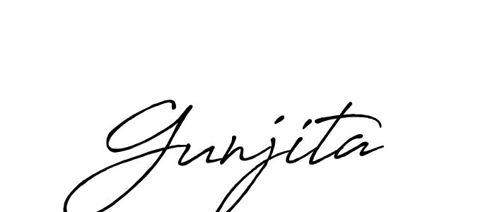 You can use this online signature creator to create a handwritten signature for the name Gunjita. This is the best online autograph maker. Gunjita signature style 7 images and pictures png